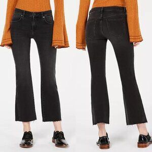 Free People Black Rita Cropped Flare Jeans Size 25 R